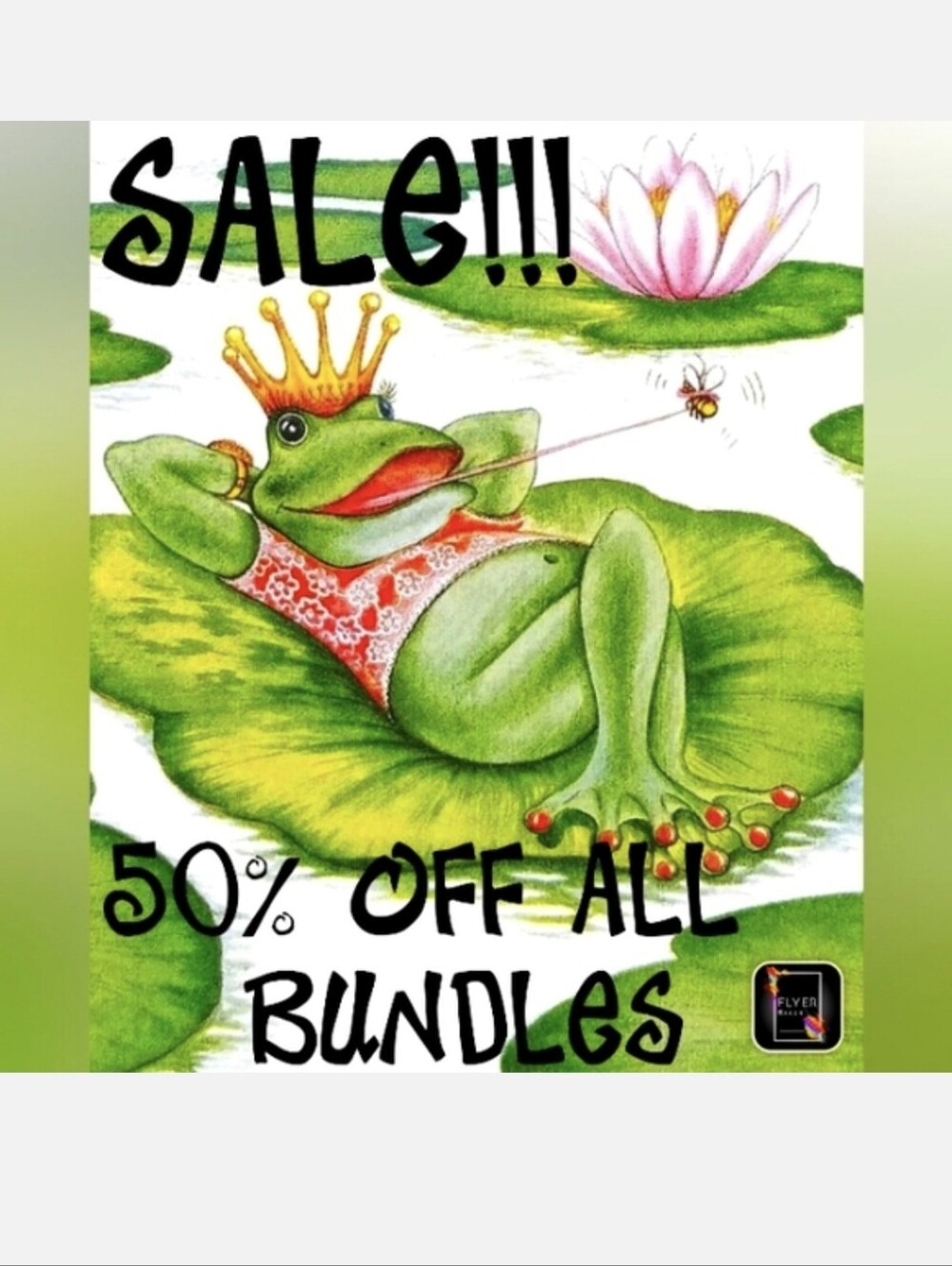 50 % OFF BUNDLES OF THREE OR MORE, ALL ITEMS IN CLOSET!